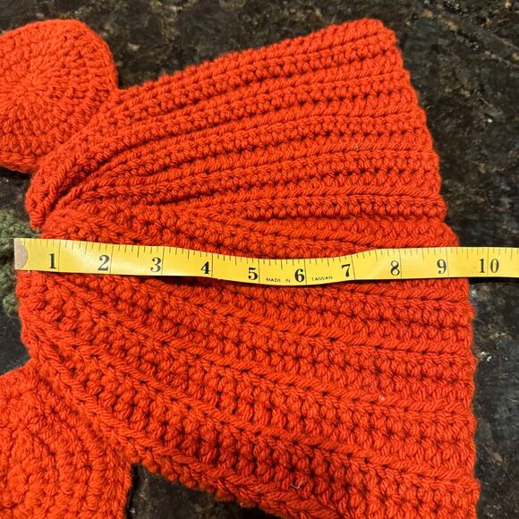 Crochet Pumpkin Disney Mickey Mouse Hat Ears Beanie Handmade Halloween Fall Park - Picture 6 of 7